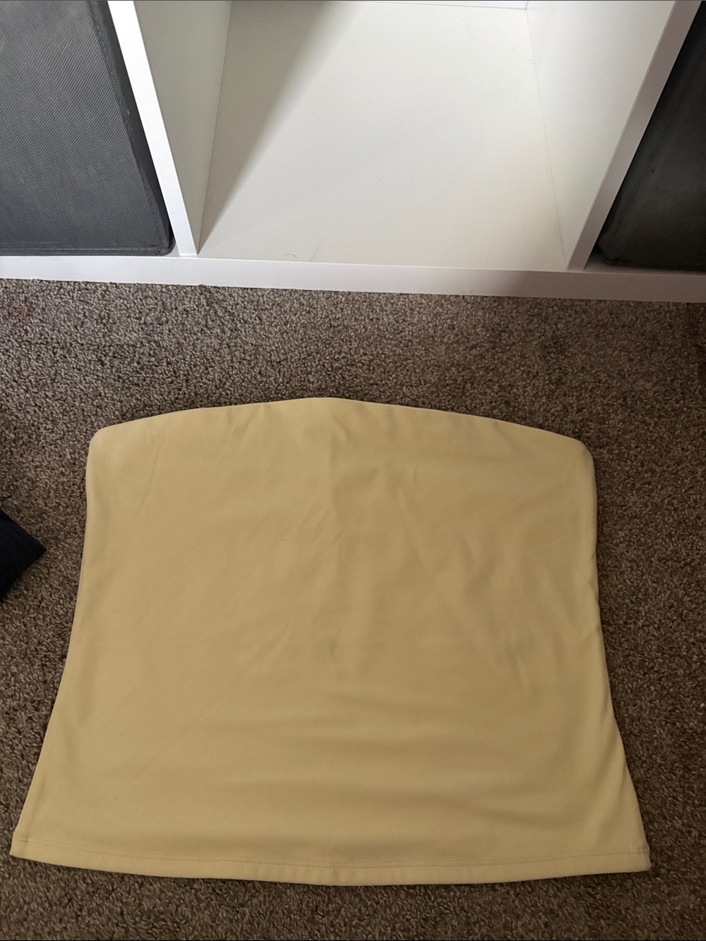 Garage Strapless Tube Top in Pale Yellow